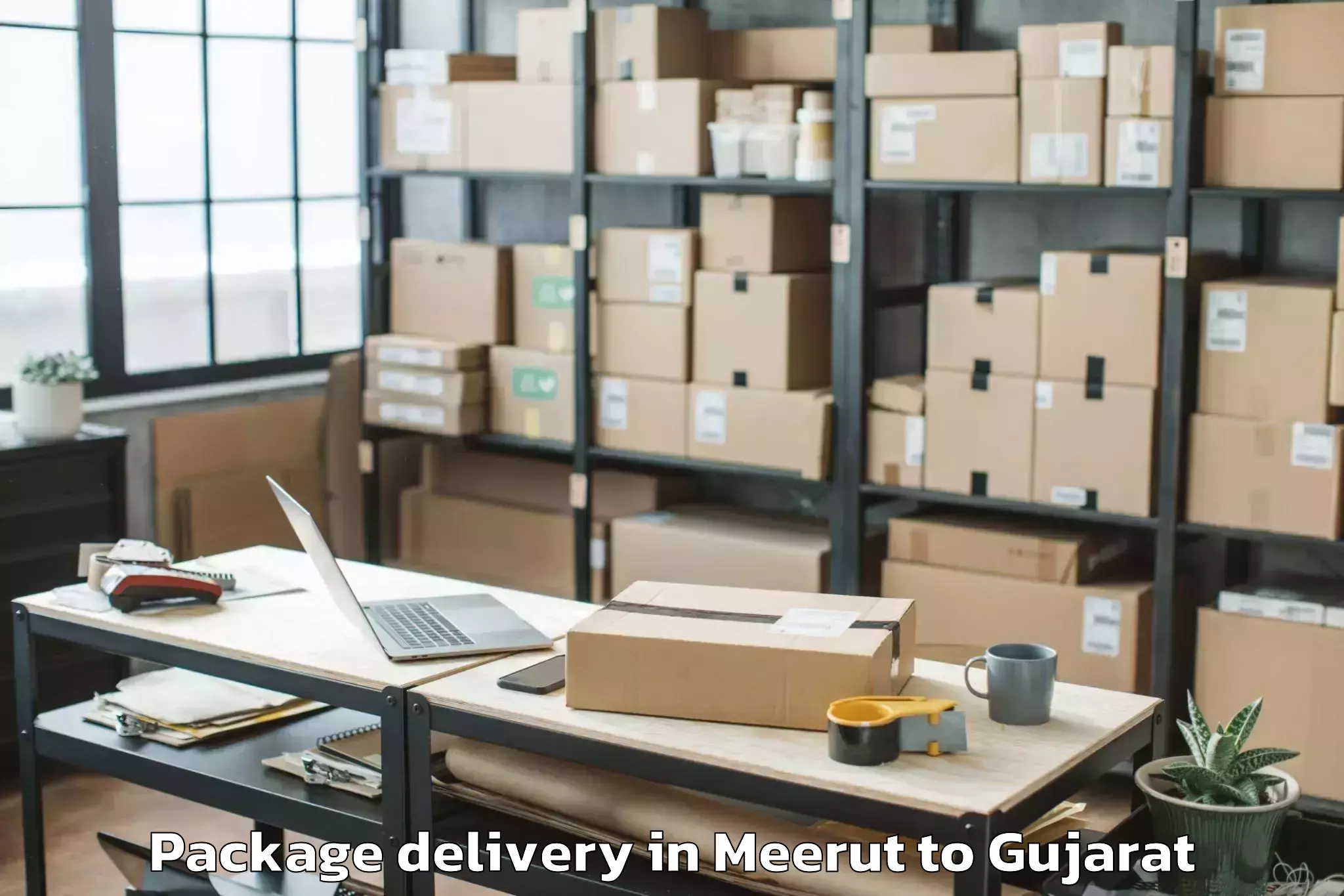 Book Your Meerut to Madhav Kampo Package Delivery Today